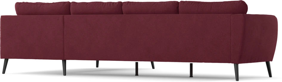 County - 3-sits soffa med divan höger - Röd