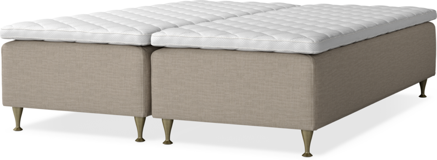 Delux Dream - Ramsäng, dubbelsäng med bäddmadrass - Beige