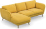 Madison Lux - 2-sits soffa med schäslong vänster - Gul