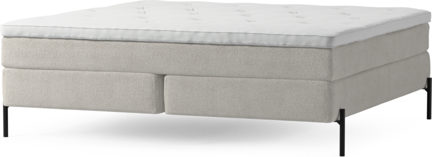 Delux Sense - Kontinentalsäng, dubbelsäng med bäddmadrass och sängben