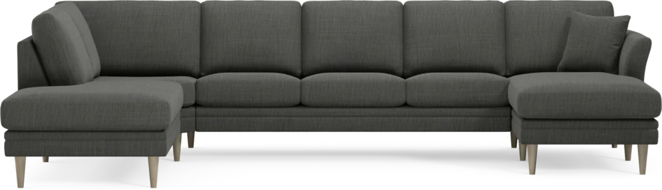 Eden - 3-sits soffa med divan vänster och schäslong höger - Grå