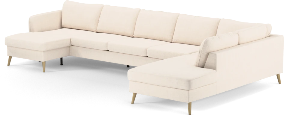 County - 4-sits soffa med schäslong vänster och divan höger - Vit