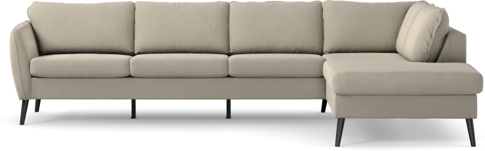 County - 3-sits soffa med divan höger - Grå