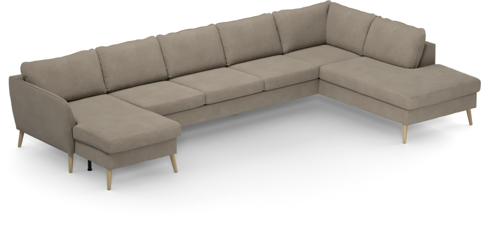 County - 4-sits soffa med schäslong vänster och divan höger - Beige
