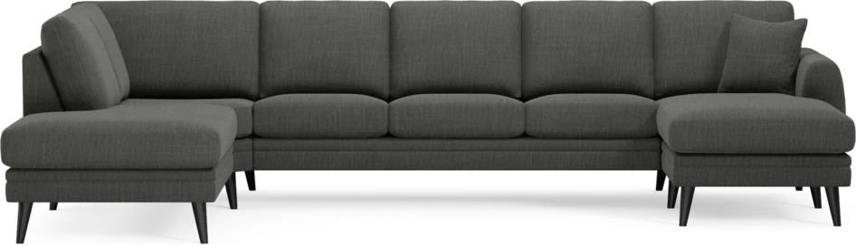 Eden - 3-sits soffa med divan vänster och schäslong höger - Grå