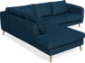 Madison - 2-sits soffa med divan vänster - Blå