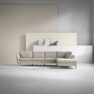County - 3-sits soffa med divan höger - Beige