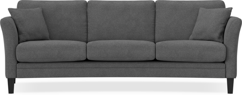 Eden - 3-sits soffa svängd - Svart