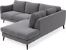 Madison - 2-sits soffa med divan höger - Grå