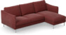 Madison - 2-sits soffa med schäslong höger - Rosa