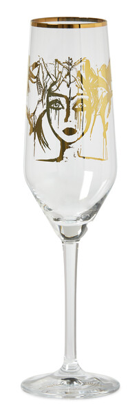 Carolina Gynning - Champagneglas, H 24 Ø 6,5 cm, 30 cl - Gul