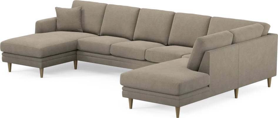 Eden - 3-sits soffa med schäslong vänster och divan höger - Beige