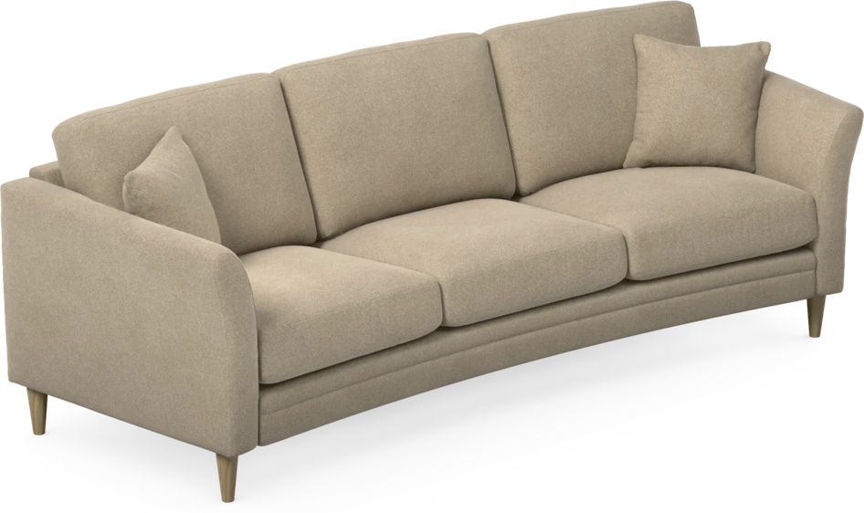 Eden - 3-sits soffa svängd - Beige