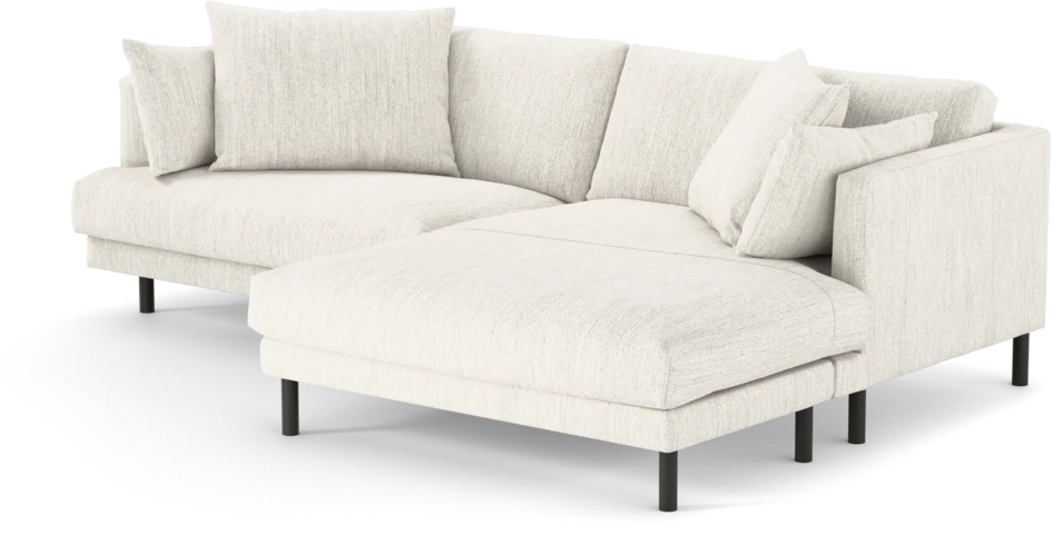 Harper - 4-sits med schäslong XL höger - Vit