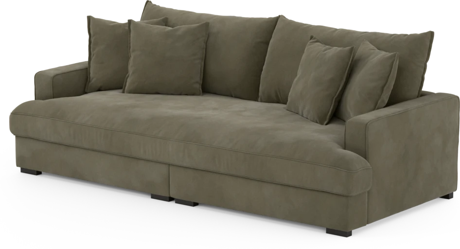 Rossi - 3-sits soffa, hel dyna - Grön