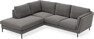 Madison - 2-sits soffa med divan vänster - Brun