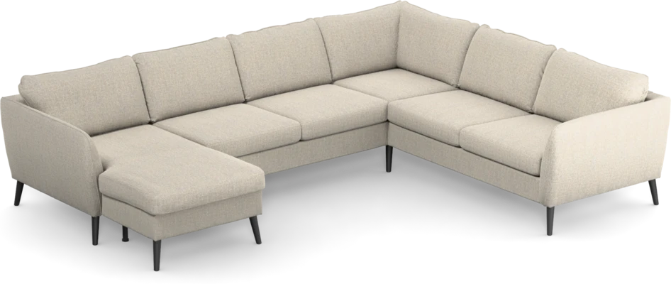 County - Hörnsoffa, 3+2-sits med schäslong vänster - Beige