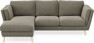 Madison Lux - 2-sits soffa med schäslong vänster - Grön