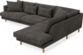 Harper - 3-sits soffa med divan höger - Grå