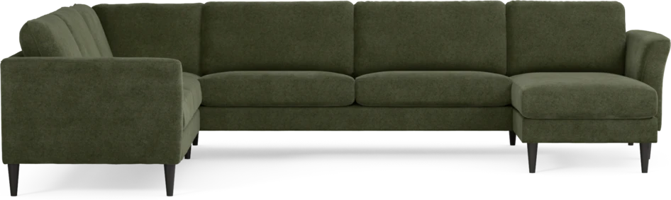 Bridge - Hörnsoffa, 2+3-sits med schäslong höger - Grön
