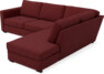 Friday - 2,5-sits soffa med divan höger - Rosa