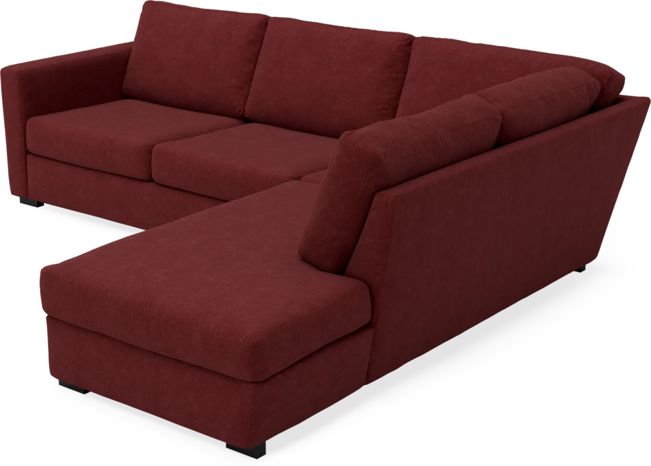 Friday - 2,5-sits soffa med divan höger - Rosa