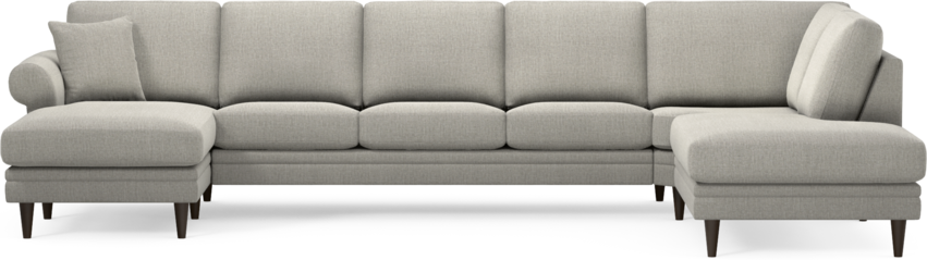 Eden - 3-sits soffa med schäslong vänster och divan höger - Grå