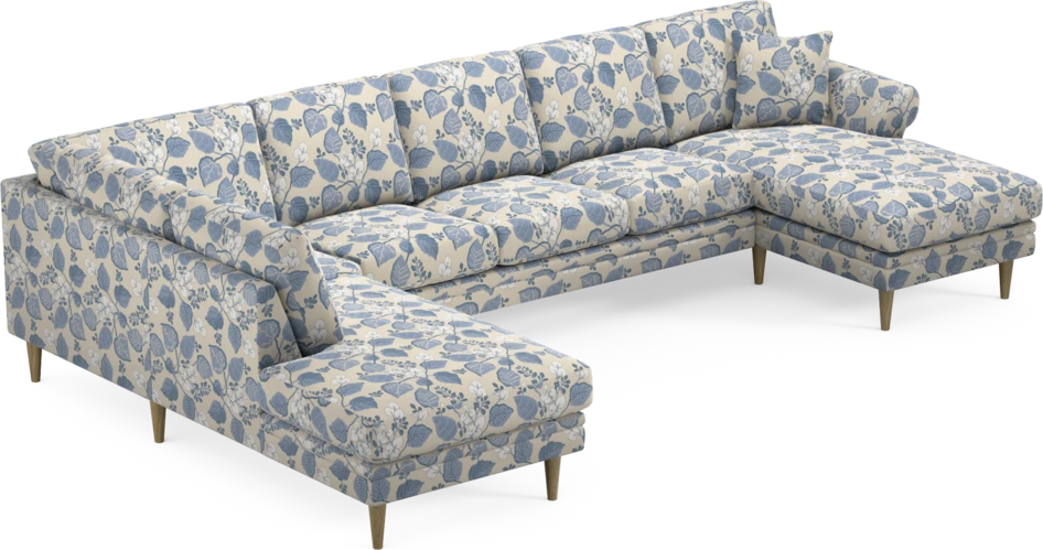 Eden - 3-sits soffa med divan vänster och schäslong höger - Flerfärgad