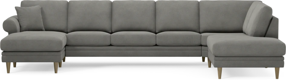 Eden - 3-sits soffa med schäslong vänster och divan höger - Grå
