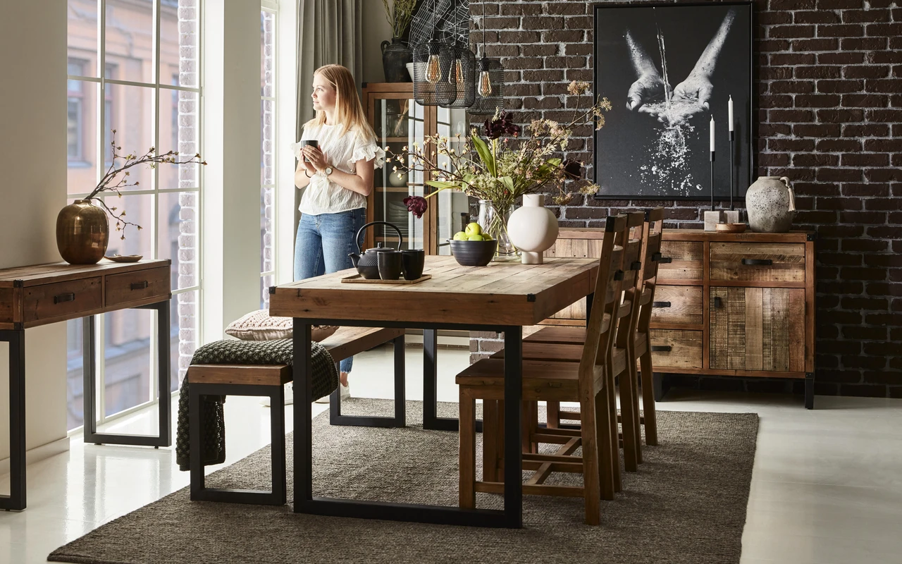 Woodenforge - Matgrupp med 4 stolar Dora - inspiration