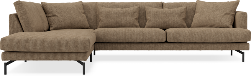 Harper - 3-sits soffa med divan vänster - Brun