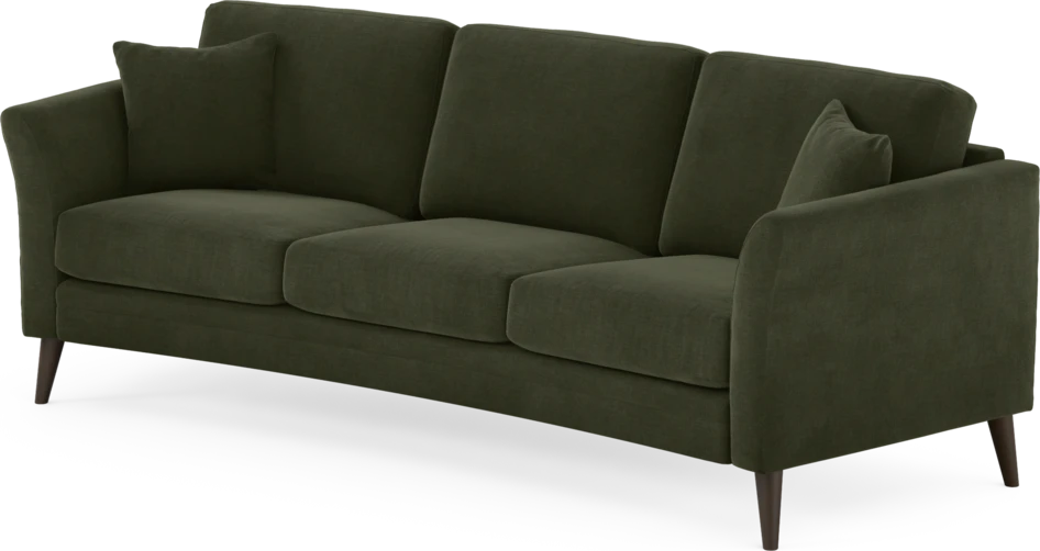Eden - 3-sits soffa svängd - Grön