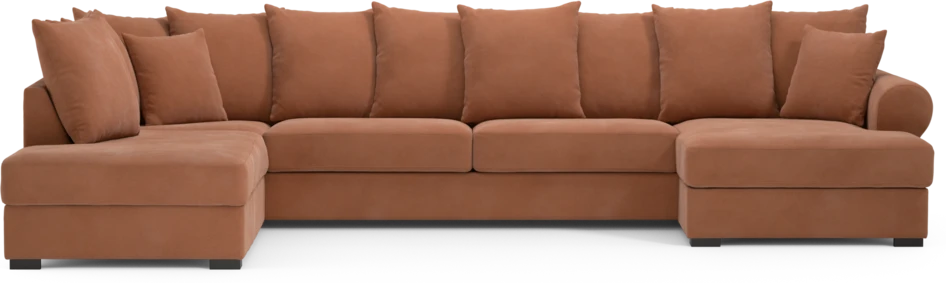Town - 3-sits soffa med divan vänster och schäslong höger - Orange