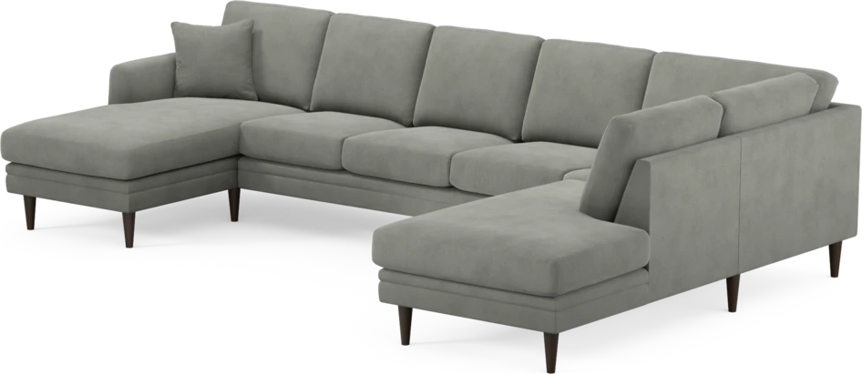 Eden - 3-sits soffa med schäslong vänster och divan höger - Grå