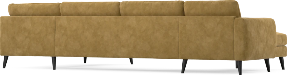 Bridge - 3-sits soffa med schäslong vänster och divan höger - Gul