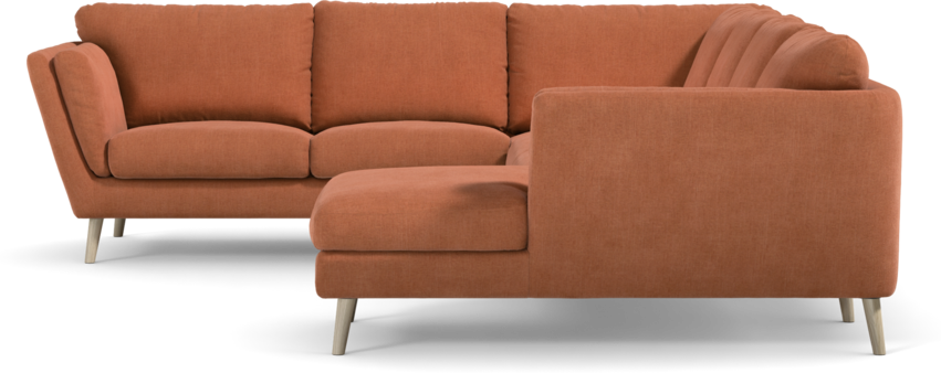 Madison Lux - Hörnsoffa med schäslong höger - Orange