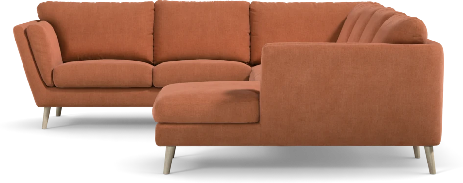 Madison Lux - Hörnsoffa med schäslong höger - Orange