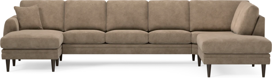 Eden - 3-sits soffa med schäslong vänster och divan höger - Beige