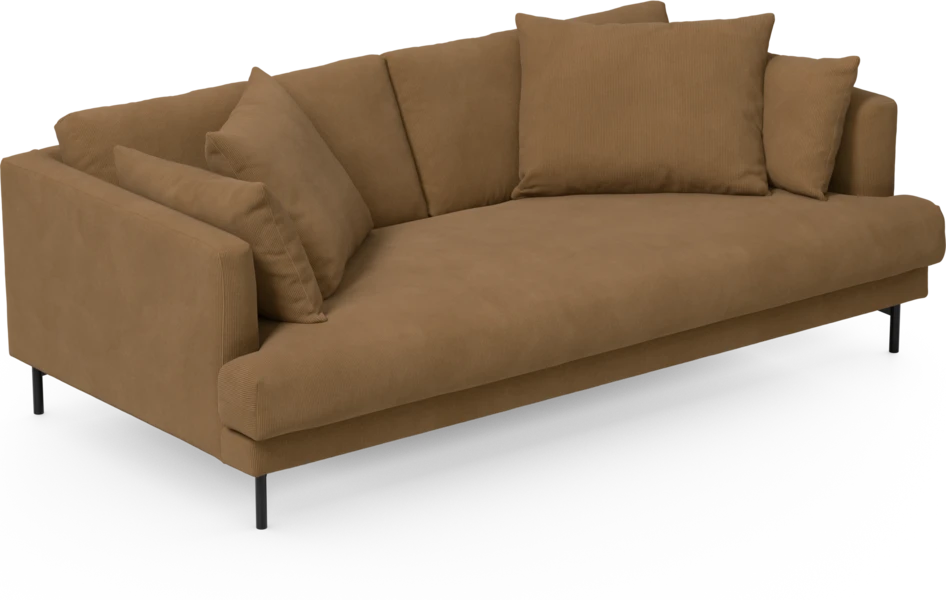 Harper - 3-sits soffa, hel dyna - Gul