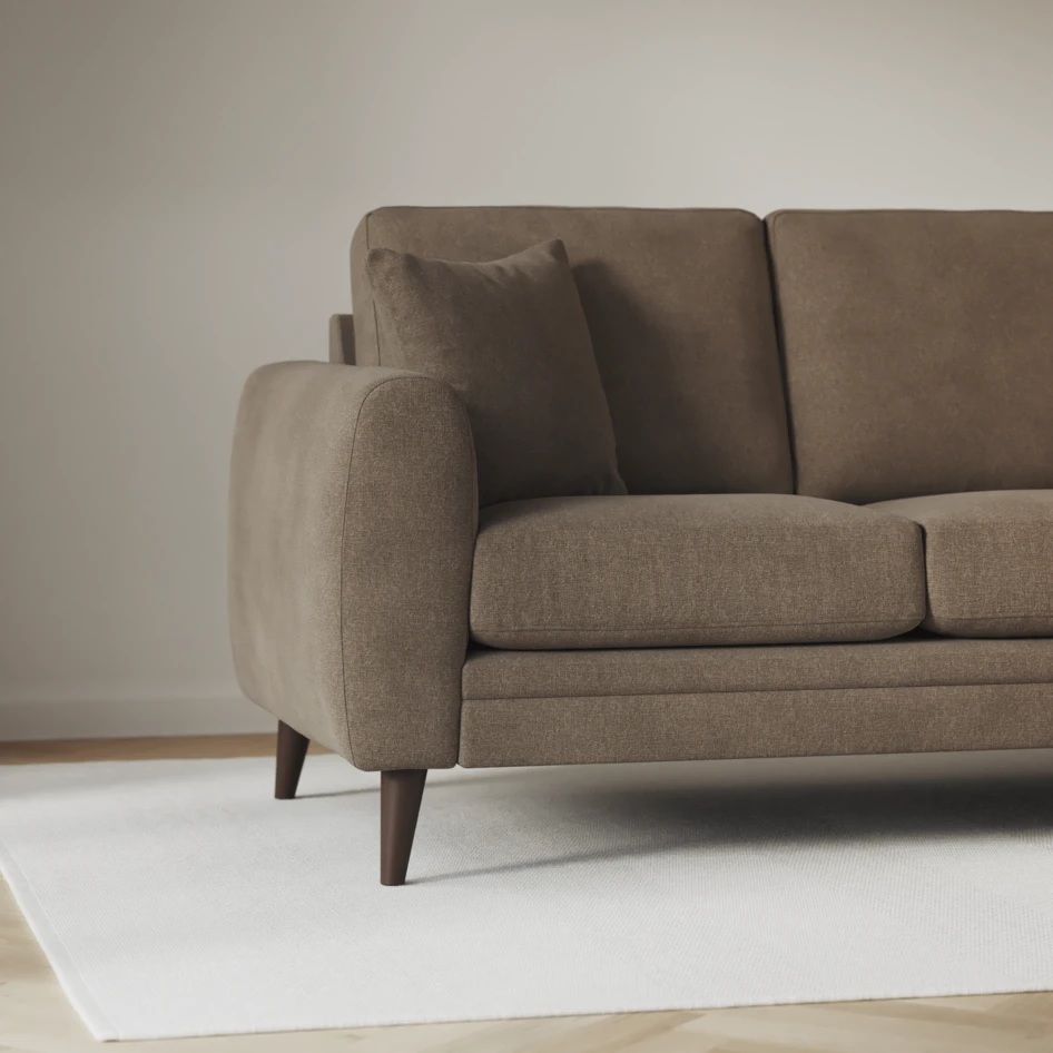 Eden - 3-sits soffa svängd - Beige