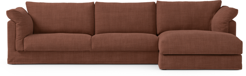 Cherrie Klädsel - Klädsel till 3-sits med schäslong höger - Orange