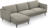 Madison Lux - 3-sits soffa med schäslong vänster - Grå