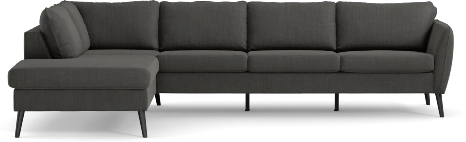 County - 3-sits soffa med divan vänster - Grå