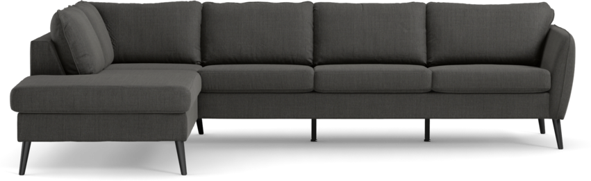 County - 3-sits soffa med divan vänster - Grå