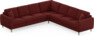 Eden - Hörnsoffa, 3+3-sits - Röd