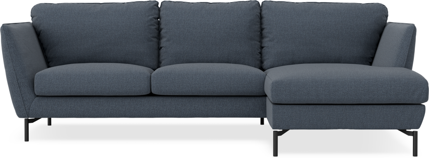 Madison Lux - 2-sits soffa med schäslong höger - Blå