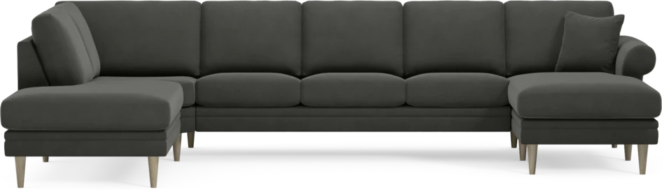 Eden - 3-sits soffa med divan vänster och schäslong höger - Grå