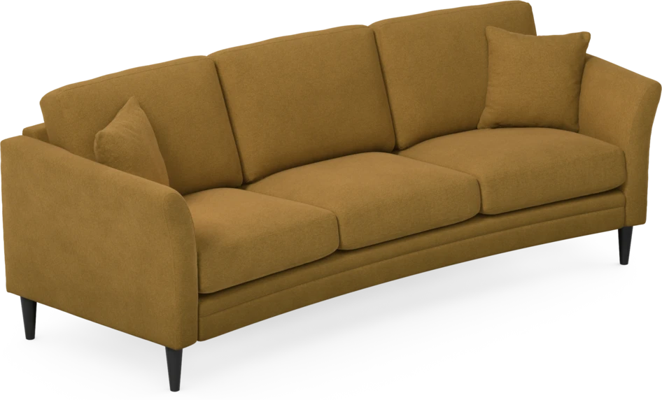 Eden - 3-sits soffa svängd - Gul