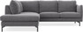 Madison - 2-sits soffa med divan vänster - Grå