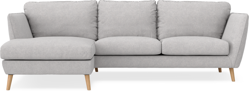 Madison Lux - 2-sits soffa med schäslong vänster - Grå